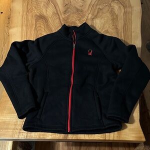 Men’s Medium Spyder Black Jacket with Red Accents